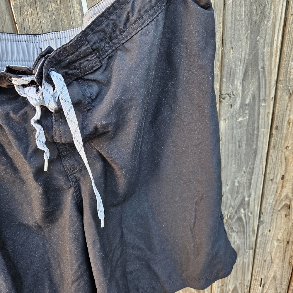 Merona Men's Black Drawstring Cargo Swim Shorts Size L - Picture 5 of 16